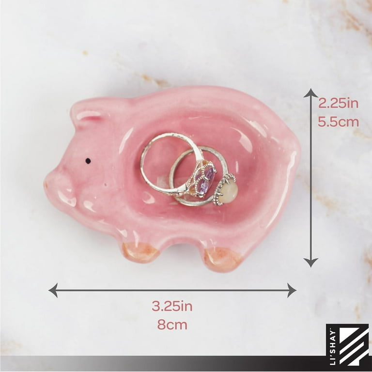 Ceramic Moth Ring Dish - Small Jewelry Tray & Trinket Dish, Decorative Gift