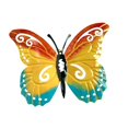 thumbnail image 3 of Adorno de pared de mariposa de hierro, escultura artística de mariposa para jardín. Amarillo, 3 of 9