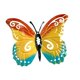 thumbnail image 3 of Escultura decorativa de pared con forma de mariposa de hierro Amarillo, 3 of 9