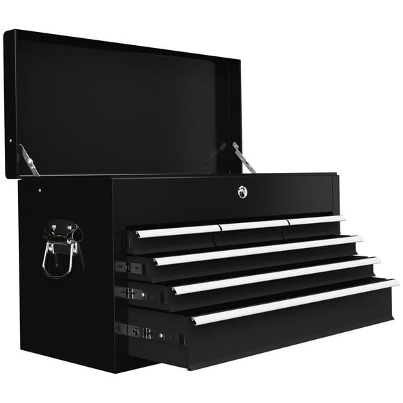 CoSoTower 6 Drawer 24" Portable Tool Box with Top Case, Ball Bearing Slides, Metal Tool Chest for Garage, Household and Warehouse