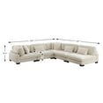 thumbnail image 4 of Lexicon Traverse 5-Piece Upholstered Corduroy Fabric Modular Sectional in Beige, 4 of 8