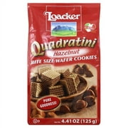 Loacker Quadratini Bite Size Hazelnut Wafer Cookies, 4.41 oz.