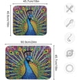 thumbnail image 3 of FREEAMG Dish Drying Mat Peacock Absorbent Microfiber Kitchen Dish Mat Super Absorbent Dish Drainer Mat for Kitchen Counter 16" x 18", 3 of 7