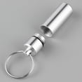 thumbnail image 2 of Mini pastillero portátil de aluminio y plata, estuche impermeable, soporte para caché, contenedor para medicamentos, llavero, 2 of 4