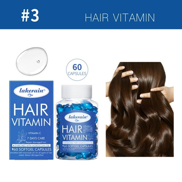 Xihbxyly Cápsulas para El Cuidado Capilar, Aceite Hidratante Nutritivo, Cápsulas Reparadoras para El Cabello, Suavizante y Potenciador Del Brillo, Rutina Diaria de Cuidado Capilar, Ideal para Cabello