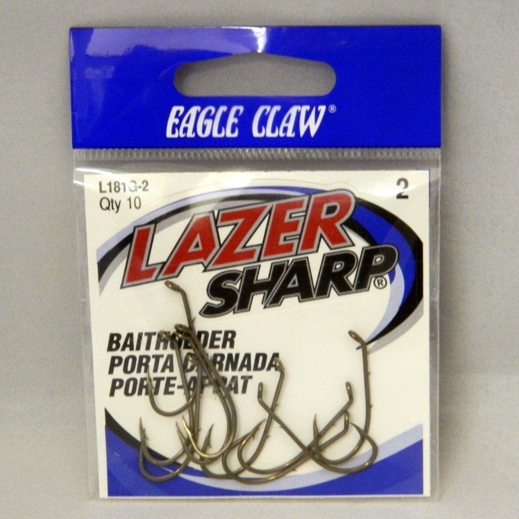(3 pack) Lazer Sharp L181GH-8 Baitholder Hook, Bronze, Size 8