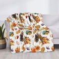 thumbnail image 3 of Uemuo Thanksgiving Turkeys 1 Printed Throw Blanket for Couch, Fluffy Fuzzy Blankets for Bed, Sofa, Cozy Flannel Faux Fur Blanket-, 3 of 6