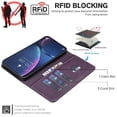 thumbnail image 2 of Wallet Case for Google Pixel 9A RFID Blocking Flip Cover with Card Slots & Kickstand Purple, 2 of 7
