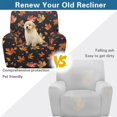 thumbnail image 4 of FKELYI Autumn Leaf Star Print Recliner Slipcover Stretch Fabric Reclining Chair Protector Covers with Pocket for Single Seat Lounge Armchair Anti-Dust Furniture Cover, 4 of 7