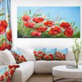 thumbnail image 1 of Coquelicots sur Champ contre Ciel Bleu - Impression sur Toile Florale, 1 of 3