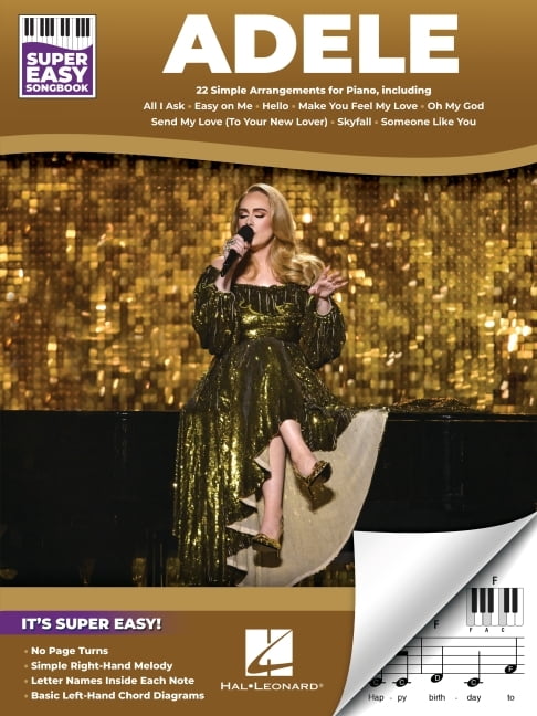Adele Super Easy Songbook 22 Simple Arrangements For Piano With Lyrics Paperback Walmart Com