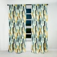 thumbnail image 2 of Designart "Verdant Stripes Interplay" Striped Curtain Panels, 2 of 6