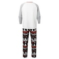 thumbnail image 3 of Family Christmas Pajamas Matching Sets Christmas Family Outfit Dad Pajama Set Long Sleeve Crew Neck Full Length Pants Printed Soft Comfortable Sleepwear For Dad Black L, 3 of 6