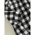 thumbnail image 6 of Bagilaanoe Newborn Baby Girl Boy Oversized Romper Shirts Plaid Print Long Sleeve Bodysuit 6M 12M 18M 24M Infant Casual Tee Tops, 6 of 8