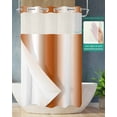 thumbnail image 3 of No Hook Shower Curtains, Orange White Ombre Small Shower Curtains with Snap in Liner, Farmhouse Country Minimalist Art Waterproof Washable Fabric Bathroom Shower Curtain Sets, 36" x 72", 3 of 7