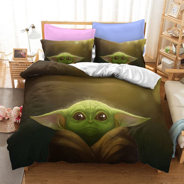 Yoda - juego de cama infantil, serie maestra, comercio exterior, tallas europeas y americanas, tres piezas, funda nórdica, cuna, nueva colección zhangyuxiang LED