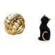 thumbnail image 5 of Figura de cerámica de gato con nudo, adorno de bola de hilo, escultura de resina, diseño moderno, adecuada para decoración del hogar, oficina, estante, 5 of 8