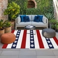 thumbnail image 2 of Coastal Turtle Outdoor Rug for Patio/Deck/Porch, Non-Slip Large Area Rug 6 x 9 Ft, Red Stripe Black White Geometric Ocean Indoor Outdoor Rugs Washable Area Rugs, Reversible Camping Rug Carpet Runner, 2 of 8
