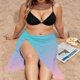 thumbnail image 5 of TaTaai Ladies Butterfly Solid Beach Cover Up Wrap Skirt with Tie Waist Sheer Lightweight Long Dress Chiffon Sarong for Swimwear Vacation Resort All Season Wear Gift, 5 of 9