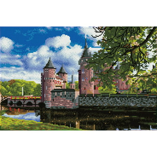JATOK Christmas Wedding Castle Large Diamond Painting Kits for Adults (27.6 x 15.7 inch), 5D Diamond Art Full Round Drill DIY Embroidery Pictures
