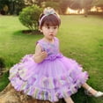 thumbnail image 3 of Vestido de princesa, vestido de malla hinchada de arcoíris, vestido infantil, vestido de actuación, 3 of 5