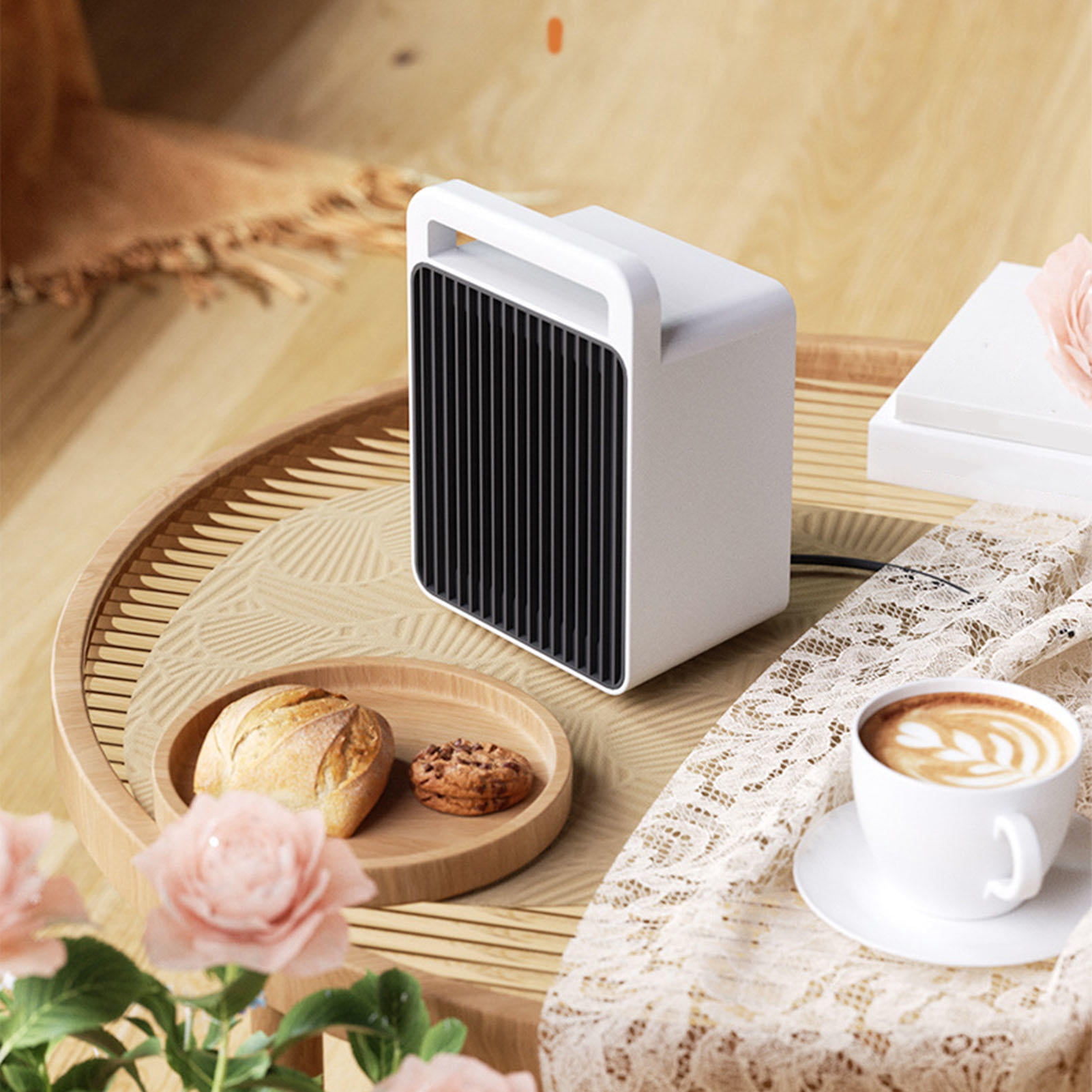 Suodoka Compact Rapid‑Heat Desktop Electric Heater – Energy‑Saving, Portable, Safe, 220V EU Plug, Ideal for Office, Bedroom, Kitchen