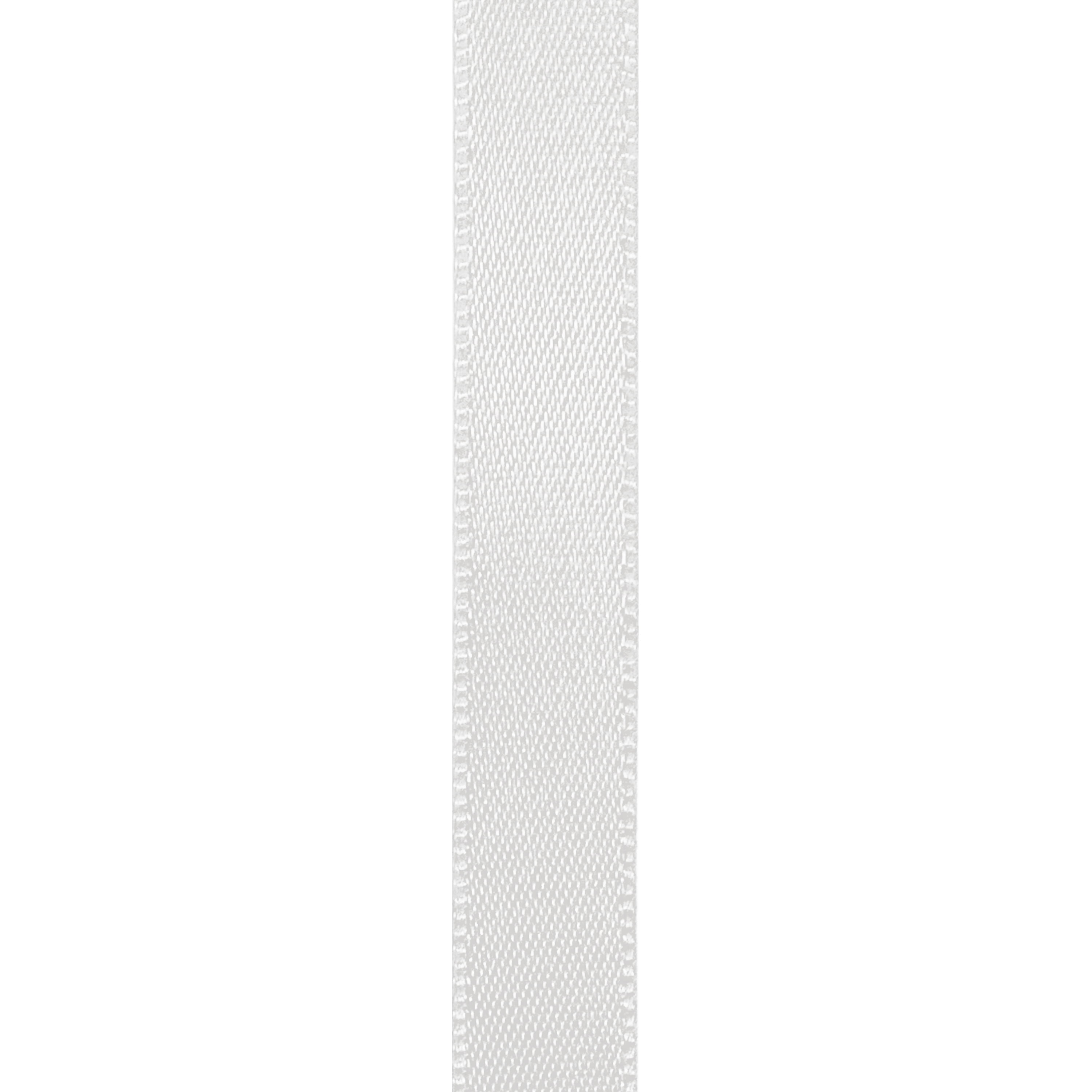 White Double Faced Satin Ribbon for Crafts, 3/8" x 100 Yards by Gwen Studios