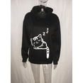 thumbnail image 3 of URMAGIC Spring Autumn Women's Cozy Kitten Printed Sweatshirt Casual Cat Ear Hoodie Tops, 3 of 6