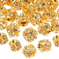 thumbnail image 1 of Miangastore 90pcs Diy Jewelry Making Beads Spacer Beads Loose Beads Inlaid with Rhinestone, 1 of 9