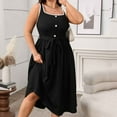 thumbnail image 6 of FNFYFH Women's Square Neck A Line Maxi Dress Plus Size Sleeveless Tank Dresses Summer Casual Flowy Long Beach Sun Dresses Wedding Guest Dress, 6 of 9