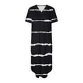 thumbnail image 4 of Mefallenssiah Robe d'Été Confortable Aguichant Mode Imprimée avec Poche Manches Courtes Col en V pour Femmes, 4 of 6