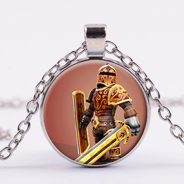 ROBLOX-collar de mundo Virtual periférico para niños, colgante de GEMA de tiempo periférico, regalo de cumpleaños creativo