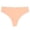 Khaki, variant on Women Invisible Thong Underwear No Show, Seamless Stretch Panties Scallop Waistband, Mid Rise Pink,Size M