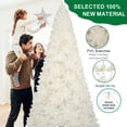 thumbnail image 4 of Árbol de Navidad KTKDE artificial blanco de 6 pies con 1005 puntas de rama, 4 of 9