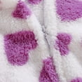 thumbnail image 6 of UAMVSH Newborn Baby Jumpsuit Fleece Sherpa Winter Long Sleeve Hooded Romper Comfy Soft Heart Print Cute Onesies for Baby Girl, 6 of 7
