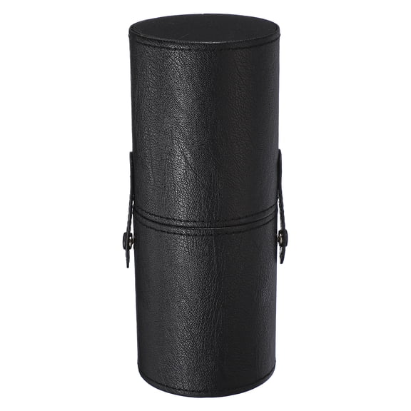 Uxcell 7.87" Portable Makeup Brush Holder with Strap, Makeup Scrubber Holder Travel Cosmetic Brushes Case for Women Makeup Brushes Pencils Toothbrush Hand Cream, Black