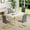 Table + Dark gray gold legs *4, variant on JUFU 5 Piece Dining Table Set for 4, 55" White Rectangular MDF Table with Gold Metal Legs and 4 White PU Upholstered Chairs, Elegant Dining Set for Small Spaces