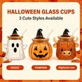 thumbnail image 4 of Cute Halloween-themed Clear Glass Tumbler With Lid Featuring Designs Of A Cow Ghost And A Pumpkin A Large-capacity Kitchen Drinking Glass., 4 of 5