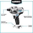 HART 20Volt 1/2inch BatteryPowered Brushless Impact Wrench (Battery