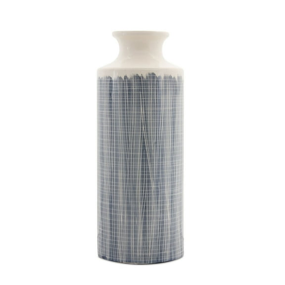 Home Decorative Container Vase 19.25"H Terra Cotta - Blue, White