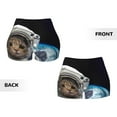 thumbnail image 5 of Vsdgher Cat Astronaut print Workout Shorts for Women Seamless Soft Smooth Gym Yoga Scrunch Active Exercise Fitness Shorts, 5 of 8