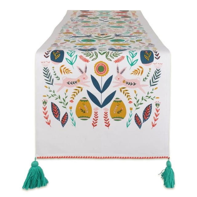 Design Imports CAMZ11578 14 x 108 in. Easter Garden Embellished Table Runner