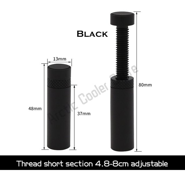 ITX Small Case GPU Holder Anti-bending Bracket Jack Support Frame All-aluminum Metal Magnetic Bottom 8mm Black