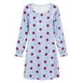 thumbnail image 5 of MKOSPLRT Nightgowns Silk Satin Pajama Dress for 5-15 Years Long Sleeve Sleepwear Soft Princess Cute Print Night Dress Wedding Party Casual Wear, 5 of 9