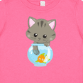 thumbnail image 4 of Inktastic Cute Cat, Little Cat, Kitty, Kitten, Fish Bowl Girls Baby T-Shirt, 4 of 5