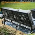 thumbnail image 5 of Summit Living 9 Seat Patio Conversation Set Metal Outdoor Furniture with Rocking Chair Sofa Gray, 5 of 8