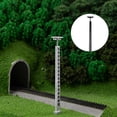 thumbnail image 3 of Model Railway Lamp Micro-Landscape Layout Props LED Metal Lamppost Park Decoration Miniature Ladder Streetlights Crafts Sand Black（Warm Light）, 3 of 7