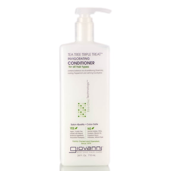 Giovanni Tea Tree Triple Treat Invigorating Conditioner - 24oz - Pack of 1 with Sleek Comb