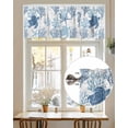 thumbnail image 7 of Blue Grey Coastal Beach Kitchen Valances for Windows Ocean Animals Pattern Valance Curtains&nbsp; for Kitchen /Living Room/Bedroom/ Bathroom Decor, 54"x18 " ,Rod Pocket 1 Panel,, 7 of 7