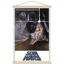 Star Wars: A New Hope - One Sheet B (No Billing Block) Wall Poster with Magnetic Frame, 22.375" x 34"